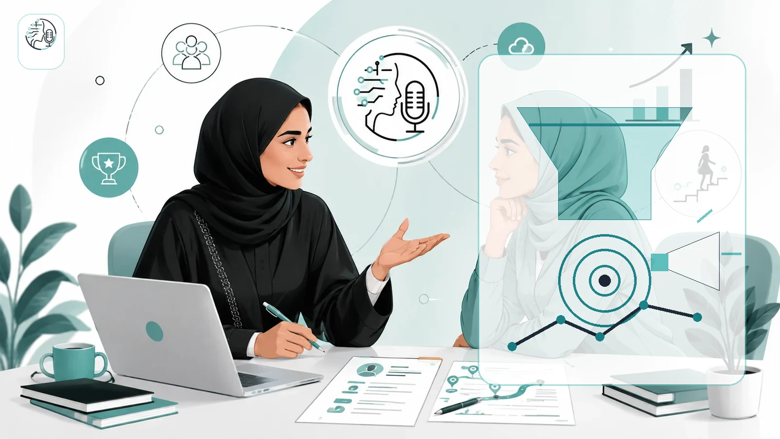 التسويق الرقمي للمبتدئين والنساء مع قمع تسويقي وقياس نتائج الحملات الرقمية