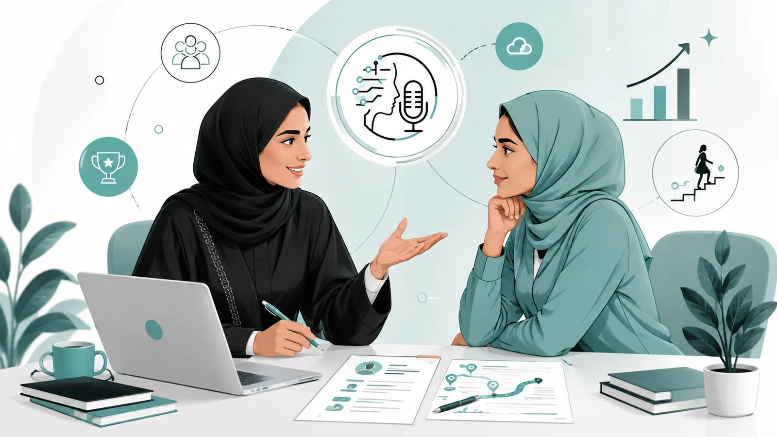 مستقبل وظائف التقنية للنساء عبر جلسة توجيه وخطة نمو مهني