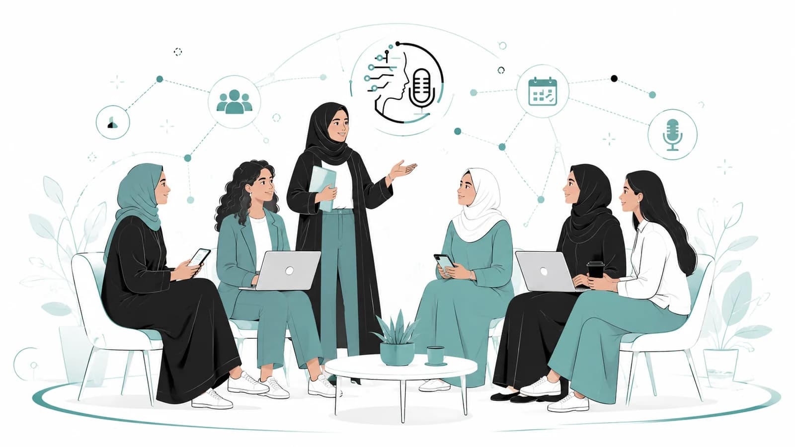 المرأة والقيادة في التقنية داخل جلسة نقاش ومجتمع مهني نسائي